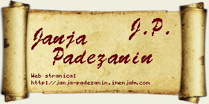 Janja Padežanin vizit kartica
